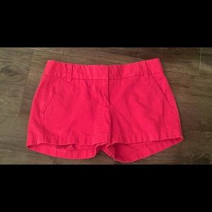 hot pink j.crew denim shorts, size 2